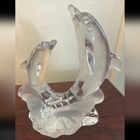 Lenox Dolphin Love Fine Crystal Large Figuine Excellent Condition - Picture 1 of 5